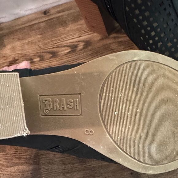 Brash Black Cut-Out Heeled Shoes - Picture 2 of 4